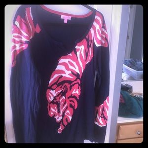 LILLY PULITZER Tiger Print Sweater